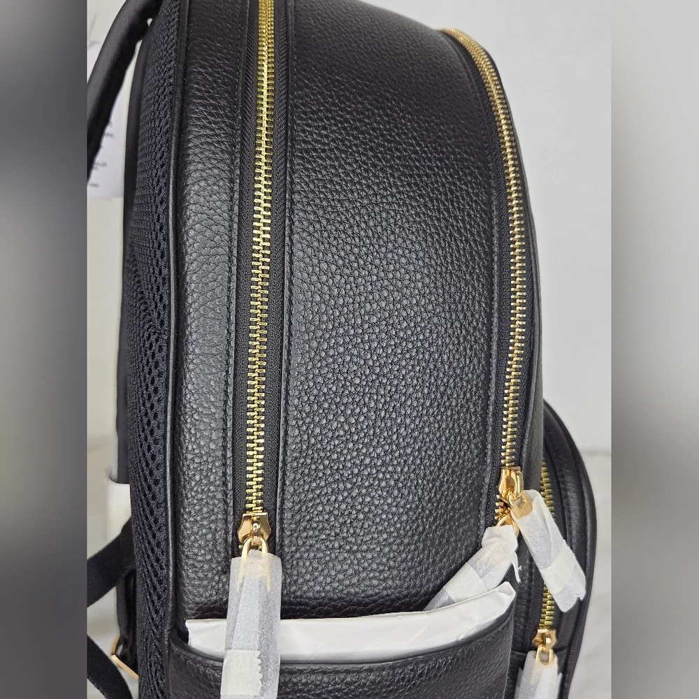 NWT Coach Black Leather Court Backpack In Large - Picture 6 of 16